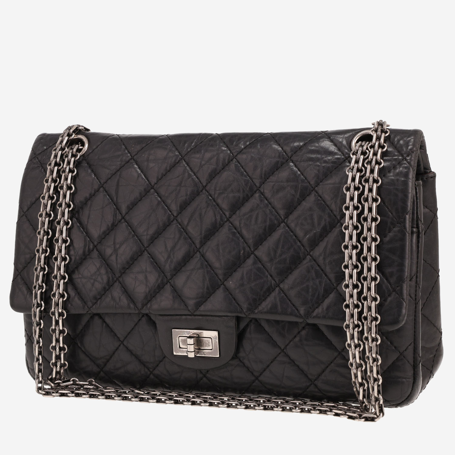 Chanel Chanel 2.55 handbag in black quilted leather
