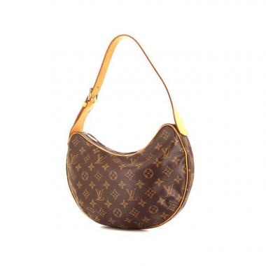 Borsa Louis Vuitton Croissant in tela monogram marrone e pelle naturale