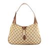 Gucci Jackie vintage handbag in grey monogram canvas and brown leather - 360 thumbnail