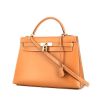 Hermès Kelly 32 cm handbag in gold Chamonix  leather - 00pp thumbnail