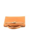 Hermès Kelly 32 cm handbag in gold Chamonix  leather - 360 Front thumbnail
