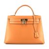 Hermès Kelly 32 cm handbag in gold Chamonix  leather - 360 thumbnail