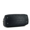 Chanel Shopping shopping bag in navy blue quilted leather - Detail D5 thumbnail