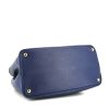 Prada Double shopping bag in blue leather saffiano - Detail D5 thumbnail