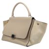 Celine  Trapeze medium model  handbag  in beige leather  and beige suede - Detail D3 thumbnail