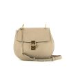Chloé Drew shoulder bag in grey grained leather - 360 thumbnail