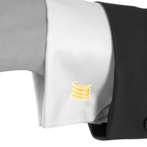 Coppia di gemelli Bulgari in oro giallo - Detail D1