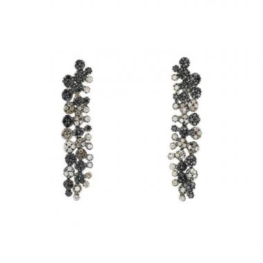 Pendientes con clip H. Stern Ancient America en oro gris y diamantes