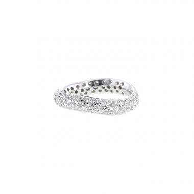 Pomellato Onda ring in white gold and diamonds