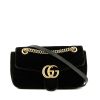 Gucci  GG Marmont shoulder bag  in black velvet - 360 thumbnail
