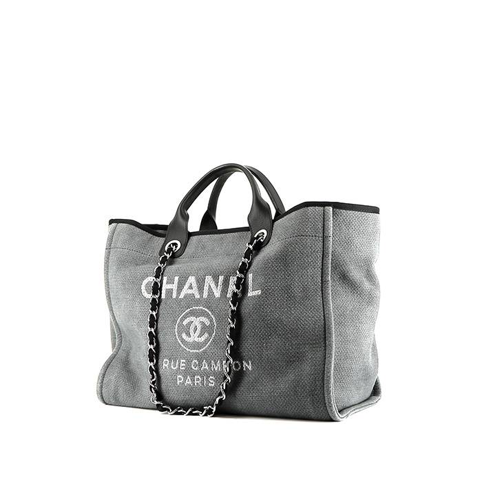 chanel grey deauville tote