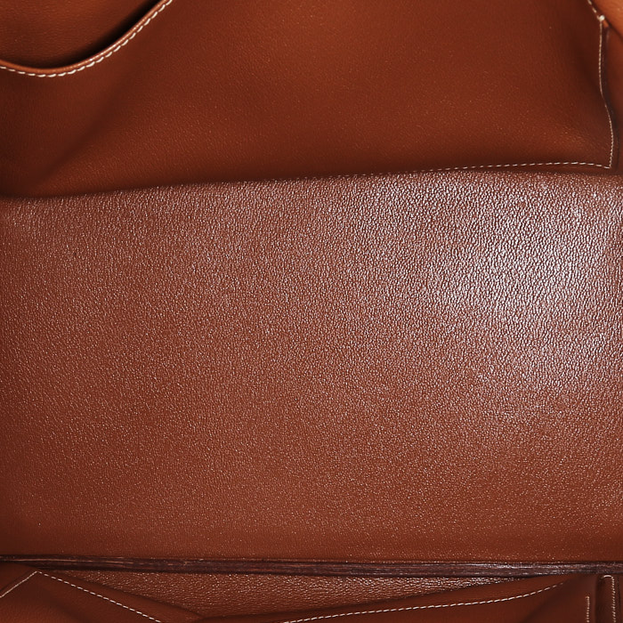 Hermès  Birkin 35 cm handbag  in gold Courchevel leather - Detail D2