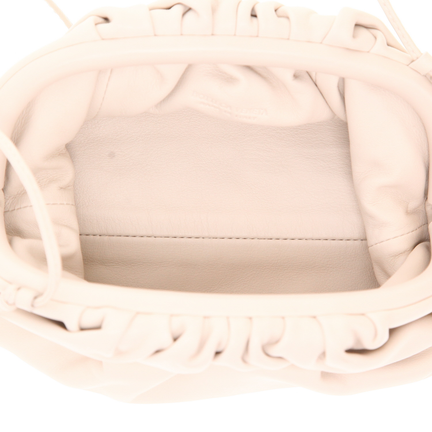 Borsa a tracolla Bottega Veneta  Pouch in pelle bianca - Detail D3