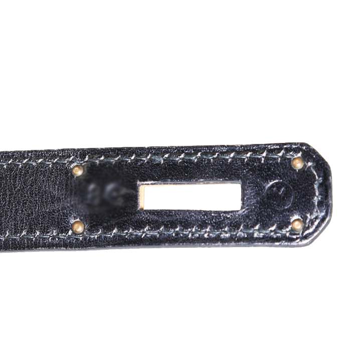 Hermes Kelly 32 cm handbag in black box leather - Detail D5