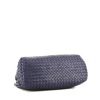 Bottega Veneta  Tote shopping bag  in navy blue intrecciato leather - Detail D4 thumbnail