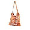 Hermès  Silk City shoulder bag  in orange silk  and Barenia leather - 00pp thumbnail