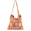 Hermès  Silk City shoulder bag  in orange silk  and Barenia leather - 360 thumbnail