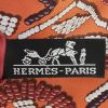 Sac bandoulière Hermès  Silk City en soie orange et cuir Barénia - Detail D3 thumbnail