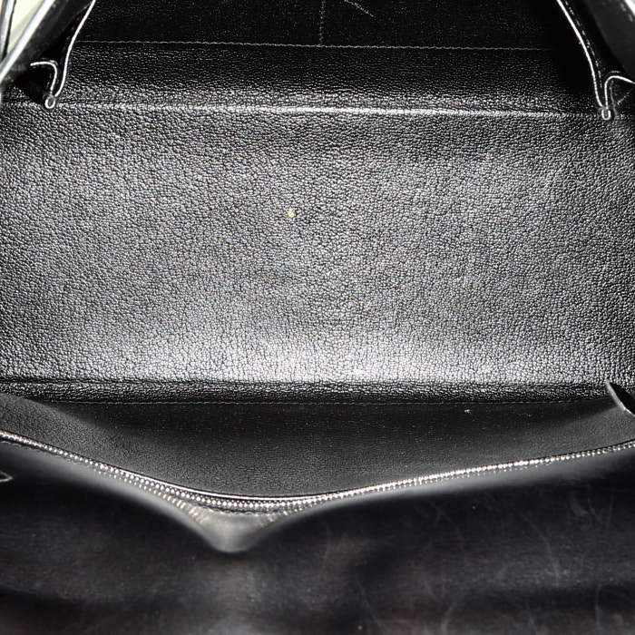 Sac à main Hermès  Kelly So Black en cuir box noir - Detail D2