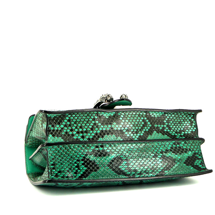 Gucci Dionysus handbag in green python - Detail D5