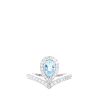 Chaumet Joséphine Aigrette ring in white gold,  diamonds and aquamarine - 360 thumbnail