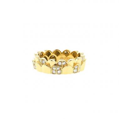 Fred Une île d'or ring in yellow gold and diamonds