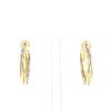 Cartier Trinity medium model hoop earrings in 3 golds - 360 thumbnail