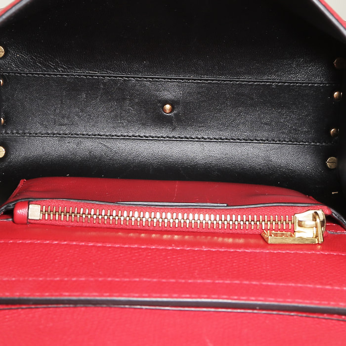 Bolso bandolera Valentino Garavani Vsling en cuero rojo - Detail D3