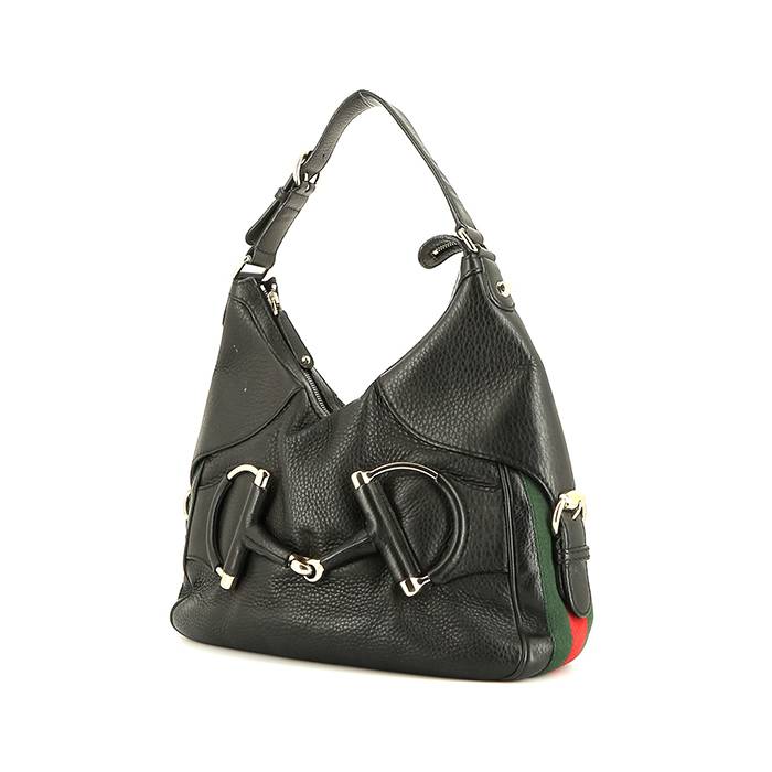 Authenticated Used Gucci Bag Black 115003 Leather GUCCI Handbag Ladies  Round Studs - Walmart.com