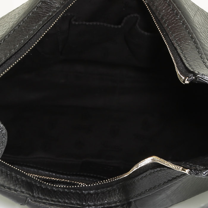 Gucci handbag in green and red bicolor canvas and black leather - Detail D2