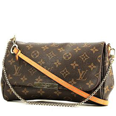 Bolso bandolera Louis Vuitton  Favorite en lona Monogram marrón y cuero natural