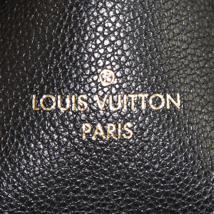 Louis Vuitton Surène shoulder bag in brown monogram canvas and black leather - Detail D4