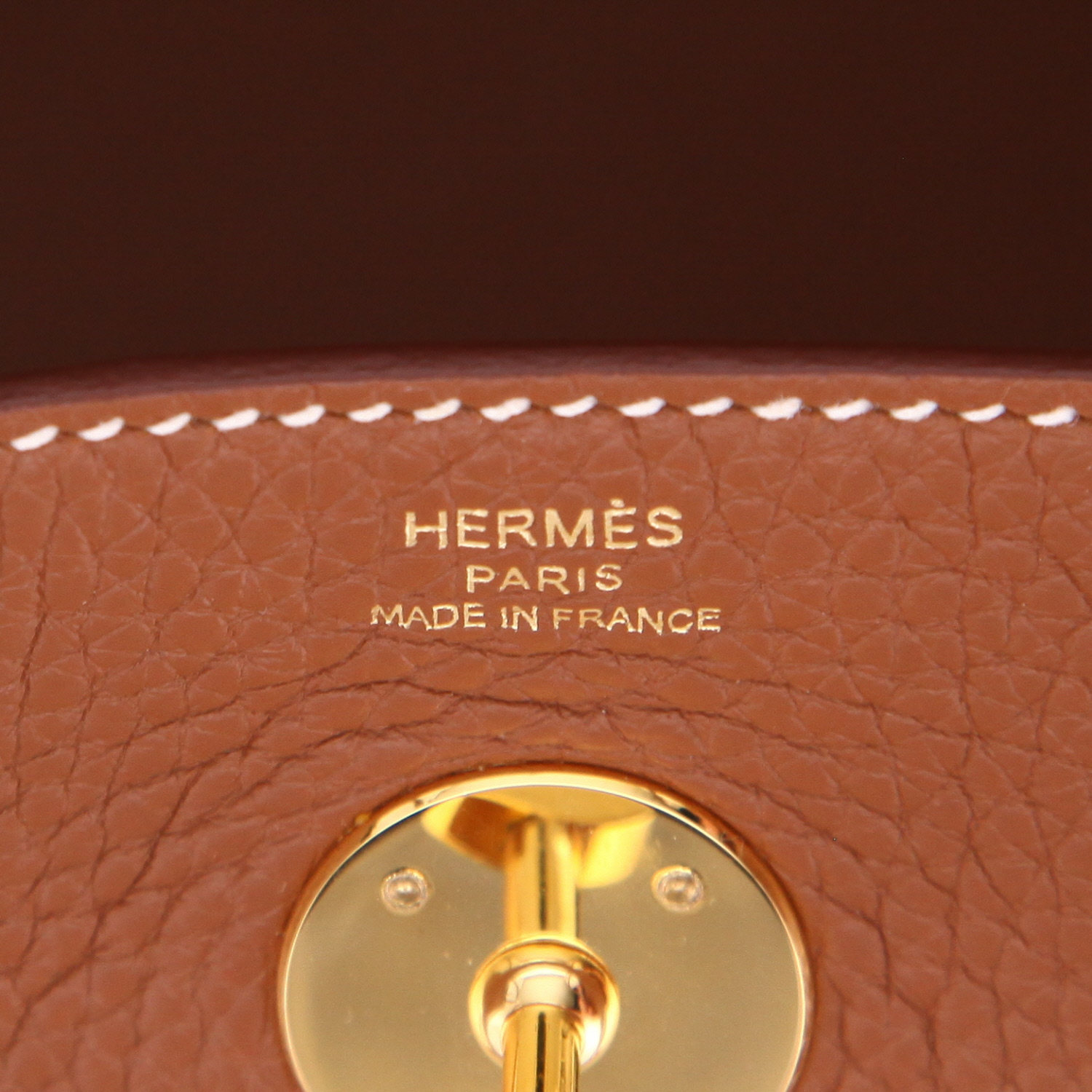Borsa Hermès  Lindy in pelle togo gold - Detail D2