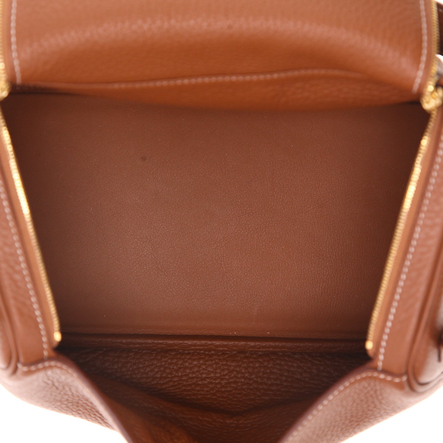 Sac à main Hermès  Lindy en cuir togo gold - Detail D3