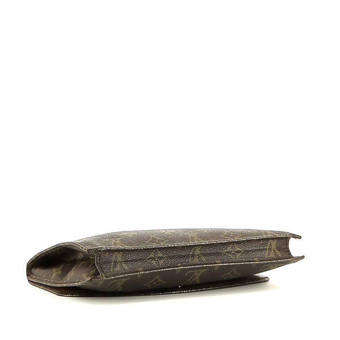 Pochette Louis Vuitton en toile monogram marron - Detail D4