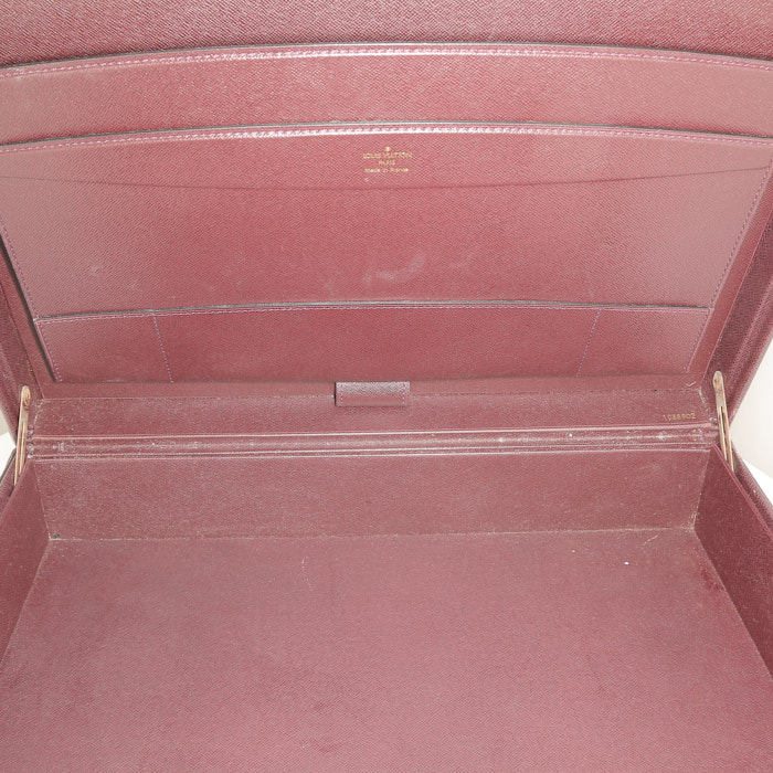 Borsa portadocumenti Louis Vuitton  President in pelle taiga marrone - Detail D2