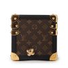 Louis Vuitton, "Vivienne" music box, in brown monogram canvas and black leather, finishes in brass, inside in microfiber, signed, of 2018 - Detail D2 thumbnail