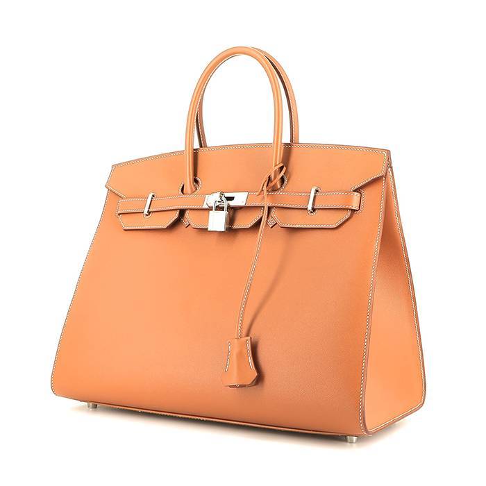 Hermès Birkin 35 cm handbag  in gold leather - 00pp