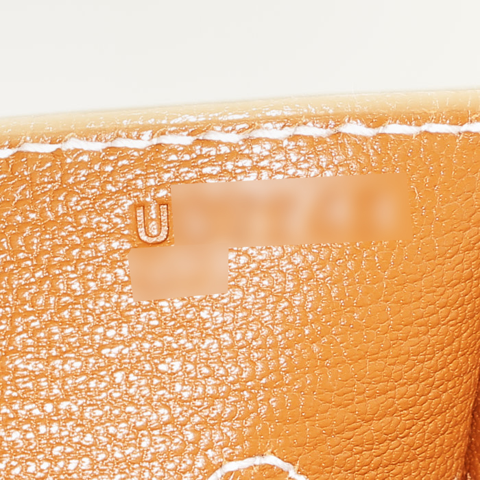 Hermès Birkin 35 cm handbag  in gold leather - Detail D4