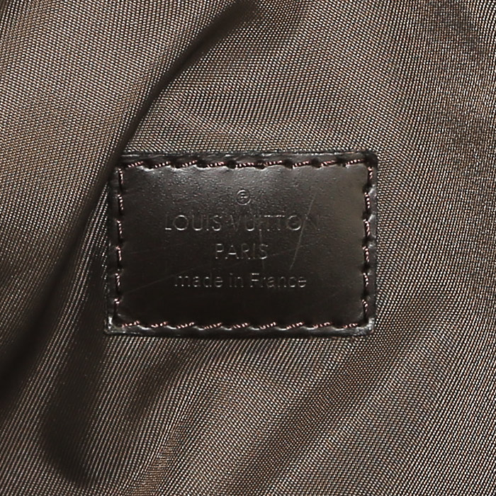 Borsa da viaggio Louis Vuitton in tela grigio antracite - Detail D4