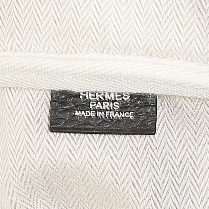 Borsa da viaggio Hermes Victoria in pelle togo nera - Detail D3