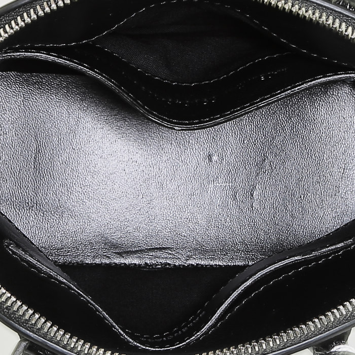Borsa a tracolla Balenciaga Ville Top Handle mini in pelle nera simil coccodrillo - Detail D3