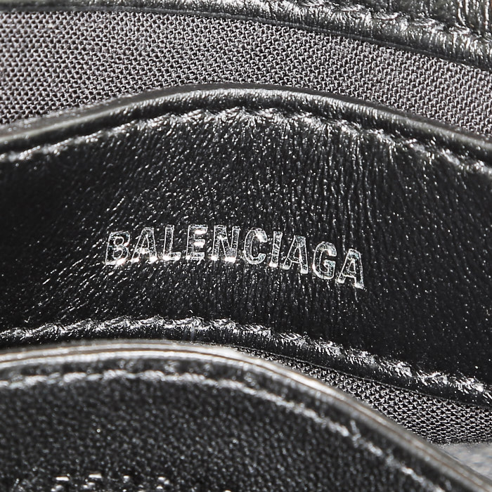 Bolso bandolera Balenciaga Ville Top Handle mini en cuero negro - Detail D4