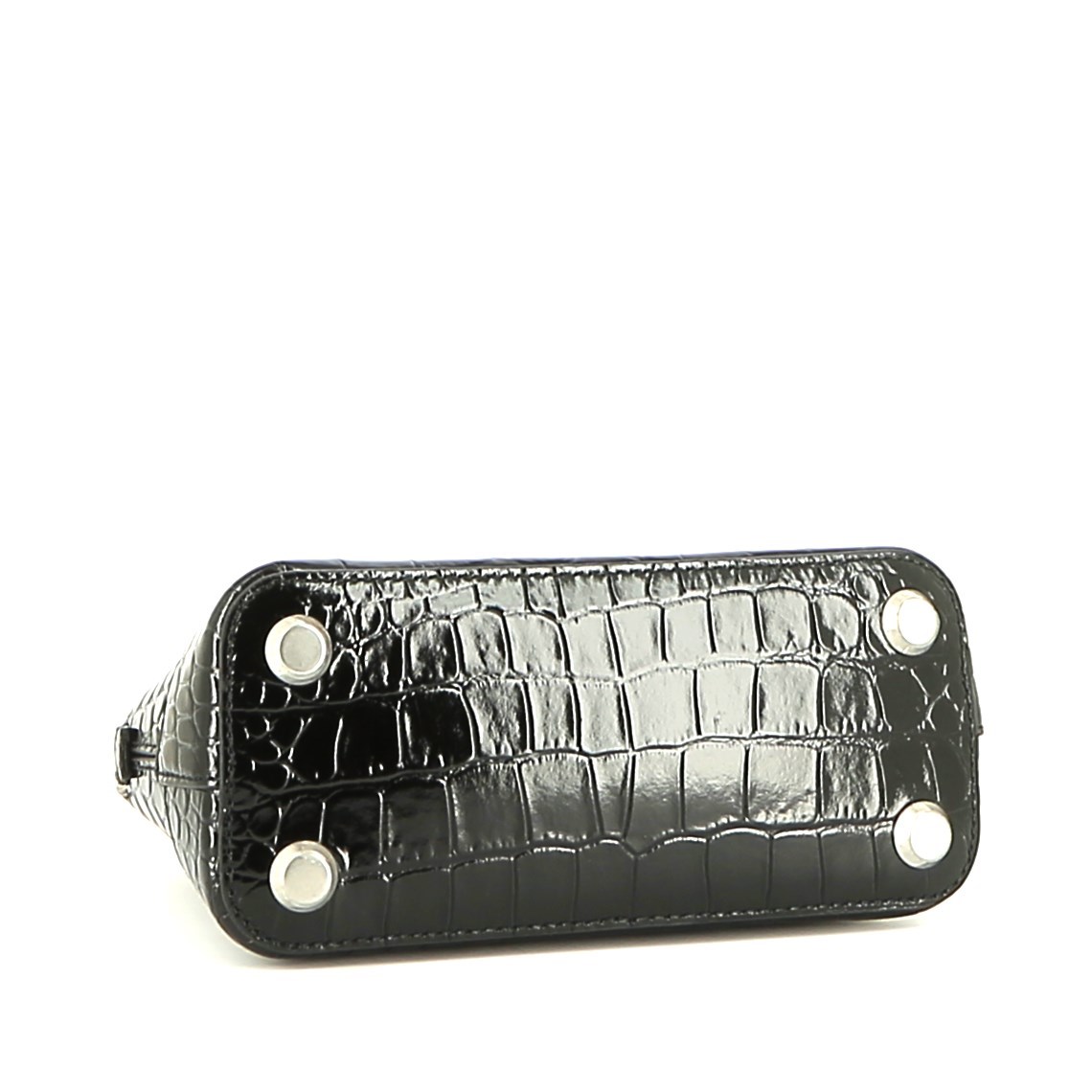 Balenciaga Ville Top Handle mini shoulder bag in black leather - Detail D5