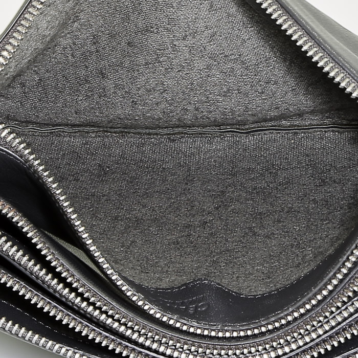 Celine  Trio shoulder bag  in grey leather - Detail D2