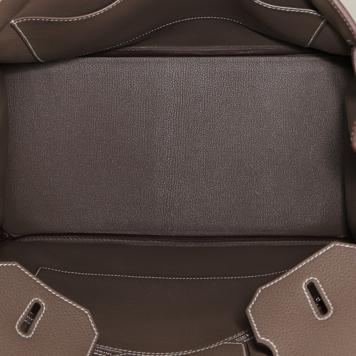 Hermès  Birkin 35 cm handbag  in etoupe togo leather - Detail D2