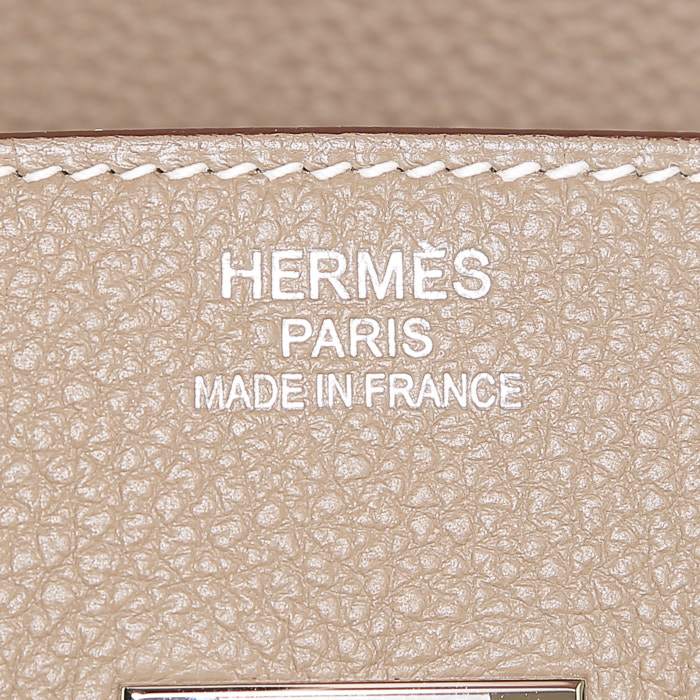 Borsa Hermès  Birkin 35 cm in pelle togo etoupe - Detail D3