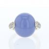 Pomellato Luna large model ring in white gold, chalcedony and diamonds - 360 thumbnail