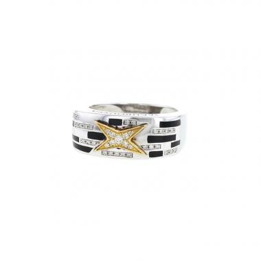 Mauboussin Le Jour de la Nouvelle Star ring in silver,  lacquer and diamonds