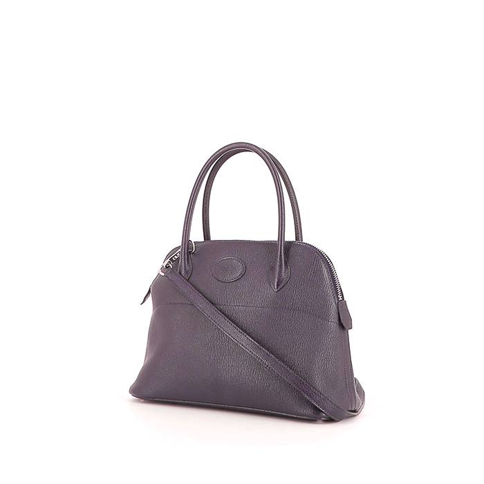 Hermes Bolide shoulder bag in plum Mysore leather